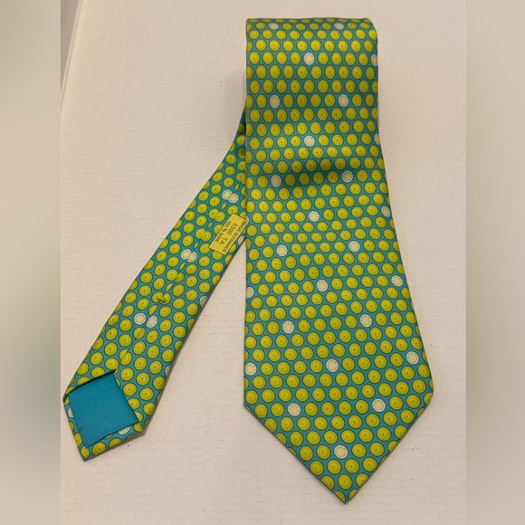 Hermes Designer Tie - Lemon/Lime - Picture 4 of 7